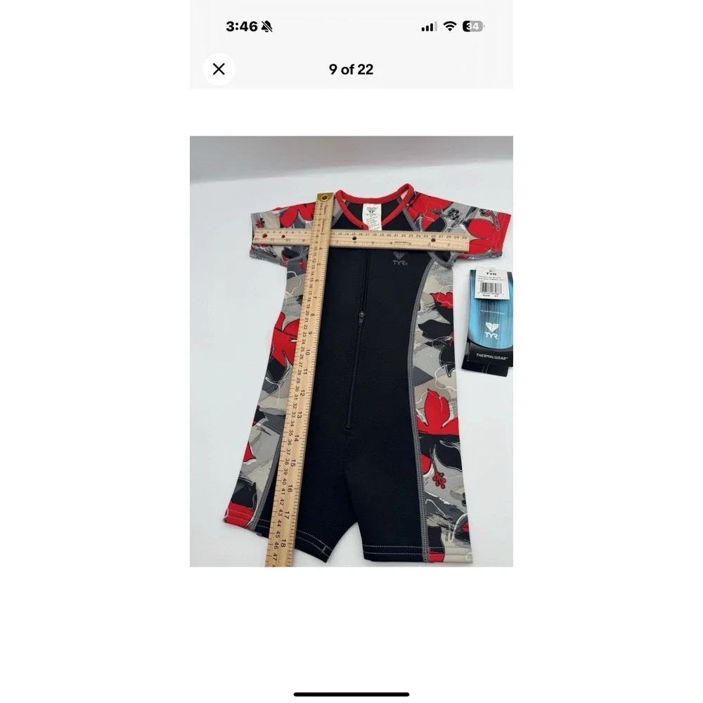 TYR Thermalwear Toddler Thermal Rashguard Swim Lesson Wetsuit Unisex‎ UV 2T NWT